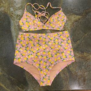 J Crew Lemmon Print Bikini